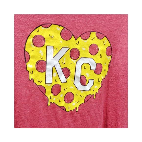 Charlie Hustle Minsky's Pizza KC Heart t-shirt. Size L & XL. - Picture 3 of 5